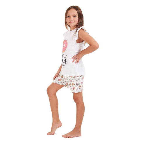 Girls summer pajama set Donut t-shirt + shorts